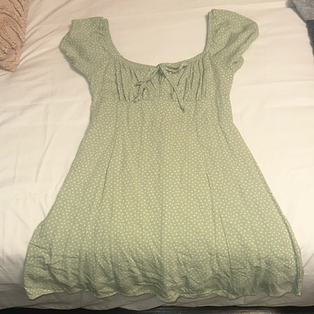 Pacsun LA HEARTS Green Floral Dress